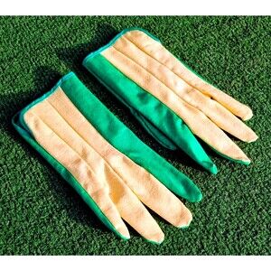 Women's Work & Gardening Vinyl Protective Gloves Pair One-Size OSFM Stretch EUC